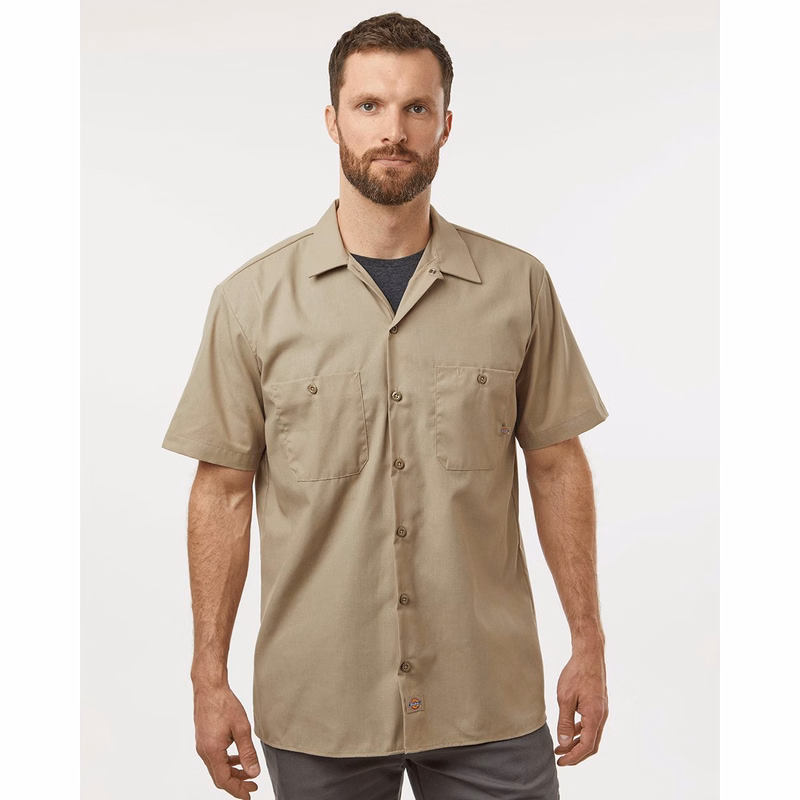 Men's Tall Industrial Short Sleeve Work Shirt - S535T