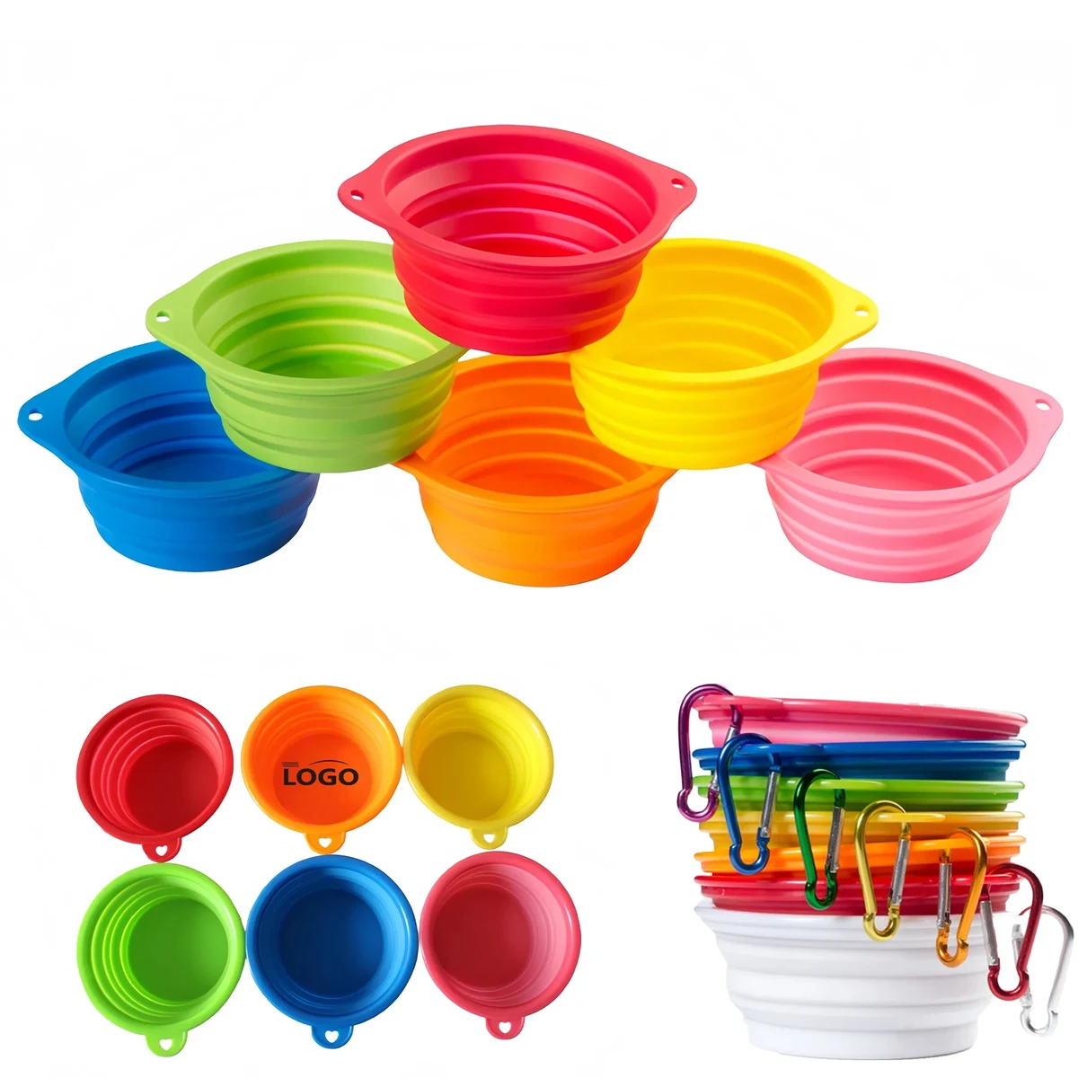 Collapsible Silicone Travel Pet Bowl For Outdoor Feeding 1