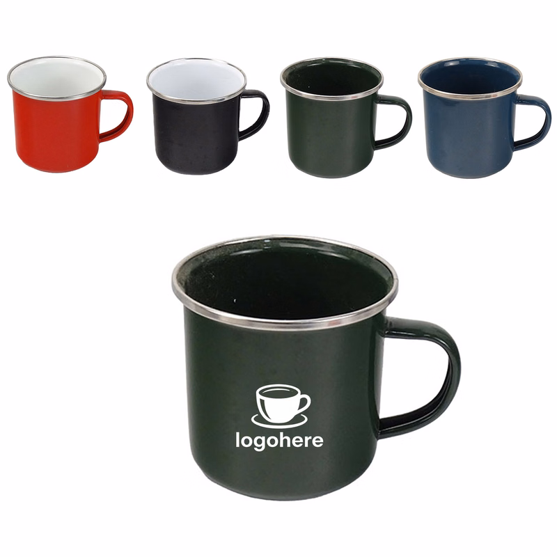 12Oz Enamel Camp Mug For Outdoor Use