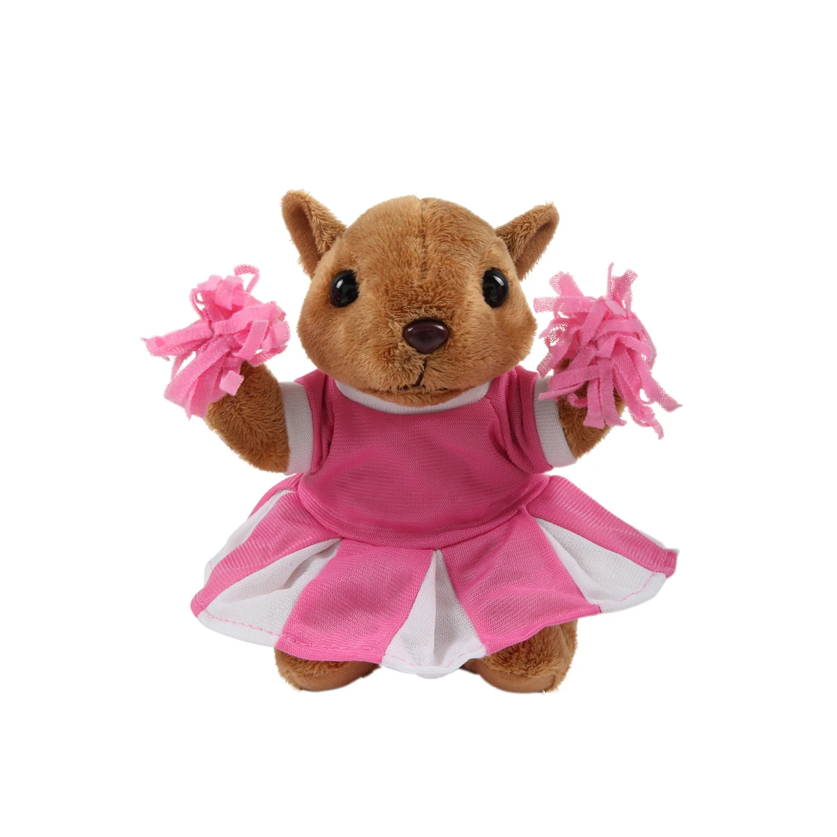 Soft Plush Sitting Squirrel with Cheerleader Outfit 1