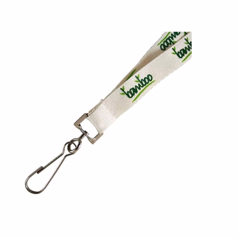 Bamboo Lanyard Custom Imprint ID Badge Holder