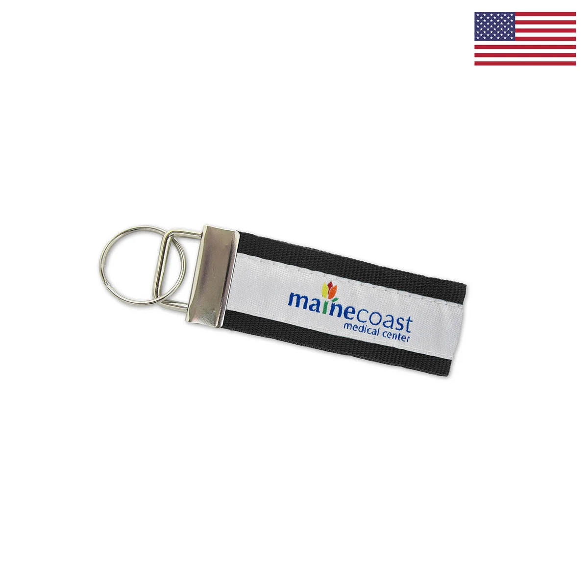 3" Woven Key Strap w/ Nickel-Plated Hardware - "Elite" Weave 1
