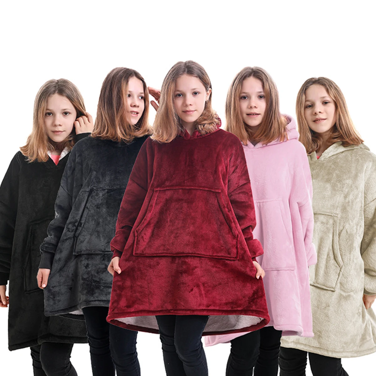 Oversized Wearable Blanket Hoodie, custom hoodie or sweatshirt with logo imprint 1