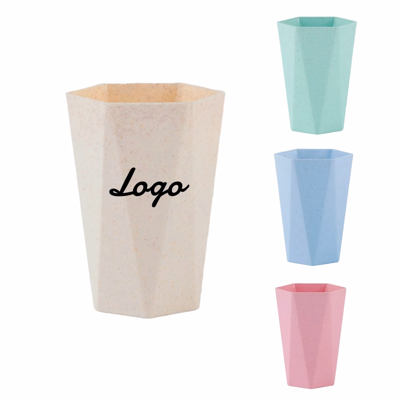 Geometric - shaped Wheat - based Custom - Logo Tooth Cups