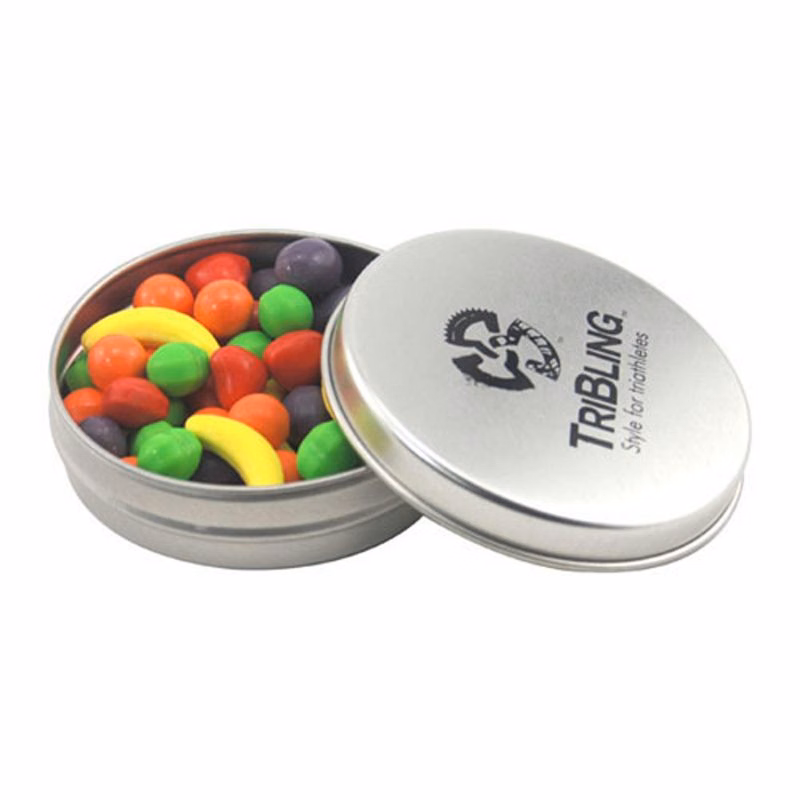Round Tin with Candy Fruits