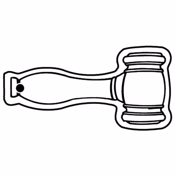 Small Gavel Key Tag - Spot Color