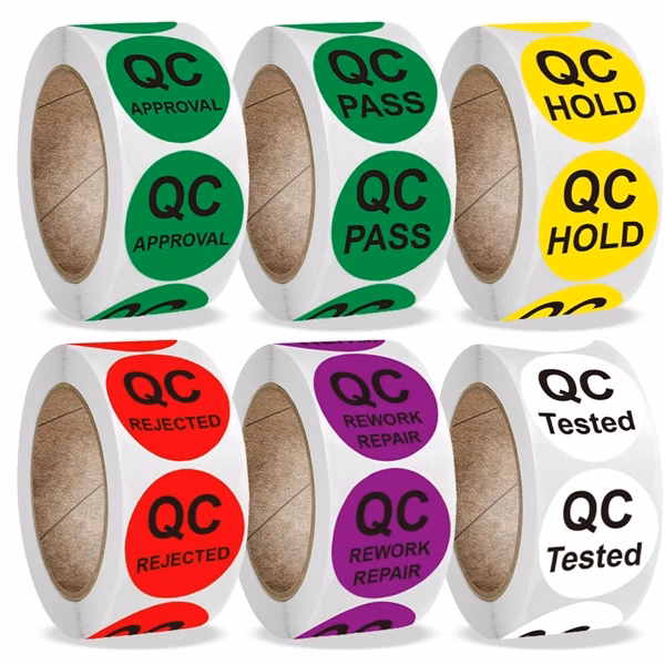 Custom 1 Inch Glossy Polypropylene Business Stickers — Water-Resistant Branding Labels
