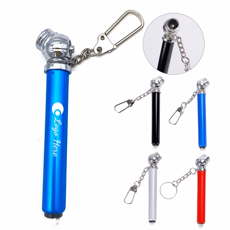 Personalized Mini Aluminum Tire Gauge Keychain