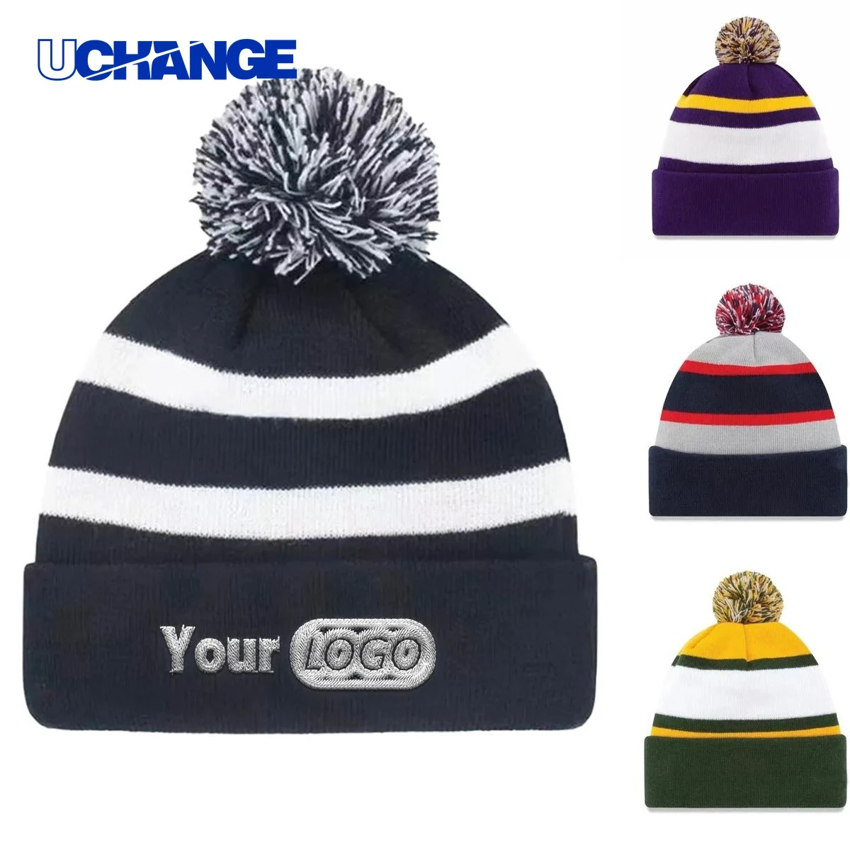 Ear-Covering Acrylic Knit Beanie 1