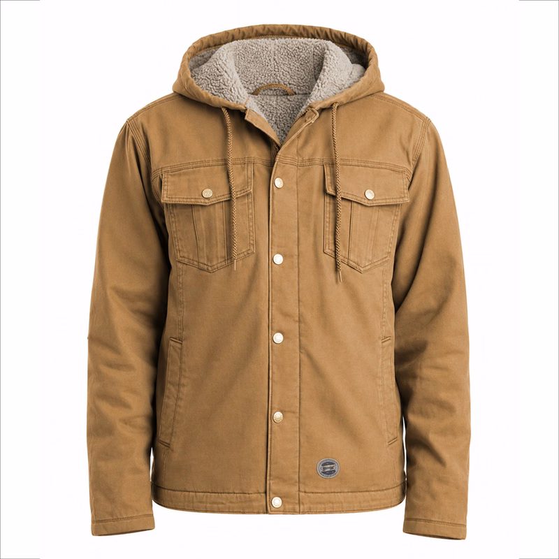 BERNE® Men's Vintage Washed Sherpa-Lined Hooded Jacket