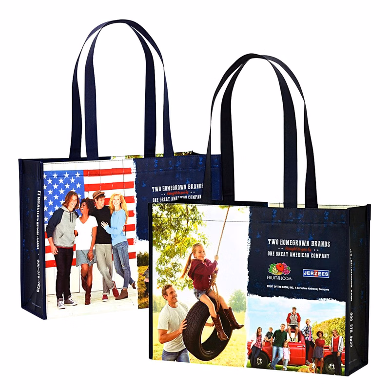 Custom Full-Color Laminated Non-Woven Trade Show Bag 15"x11.5"x5"