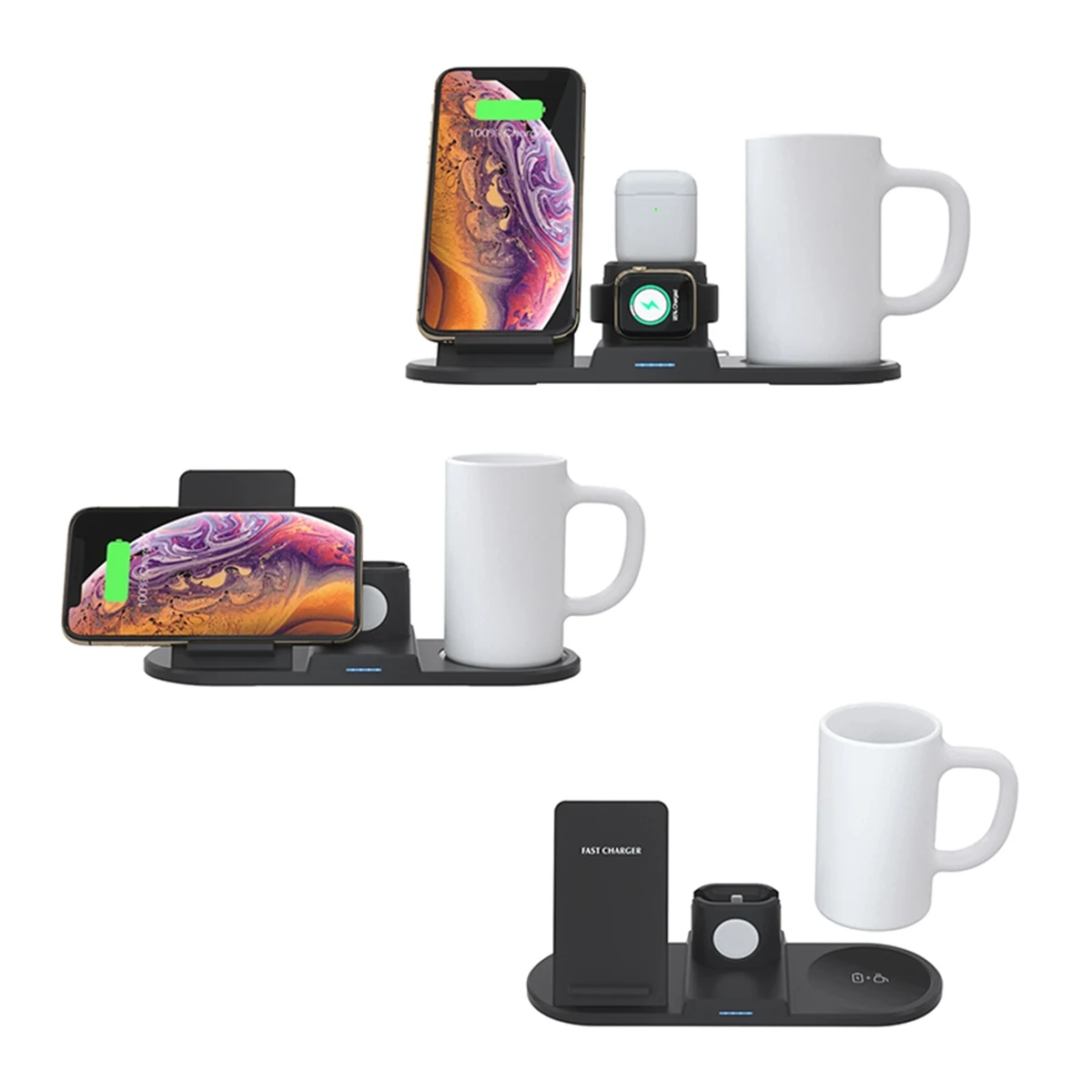 15W Multi-function Wireless Charger with Heating Cup 1