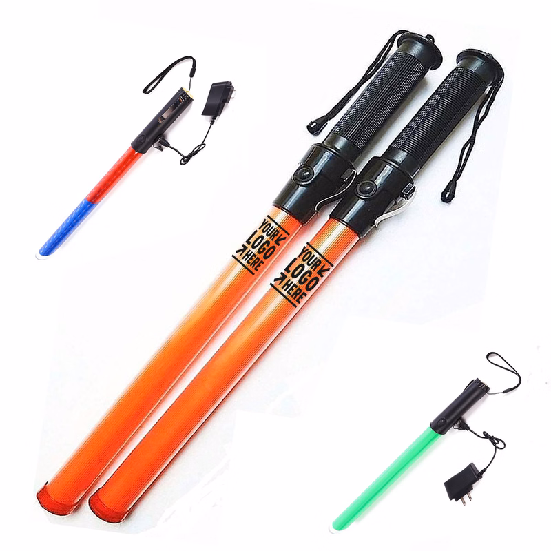 12 Red Led Traffic Safety Baton Light with Two flashing Modes