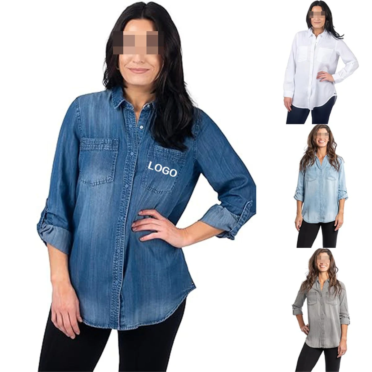 Long Denim Shirt 1