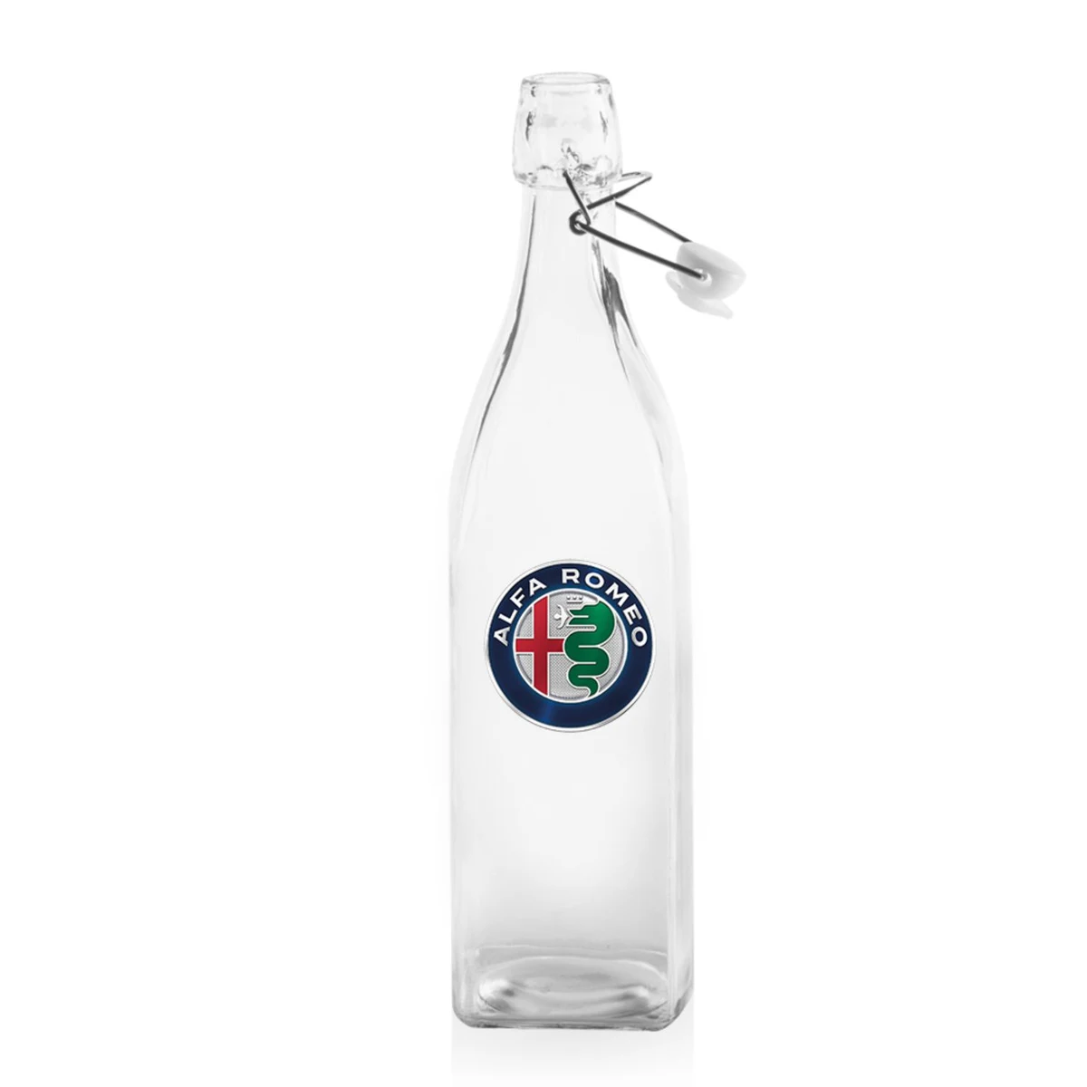 34 oz. Wire Lid Square Carafe Glass Water Bottles 1