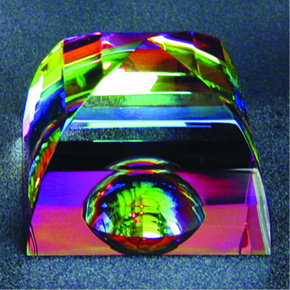 Crystal Rainbow Mystic Pyramid w/ Dome - Small 1
