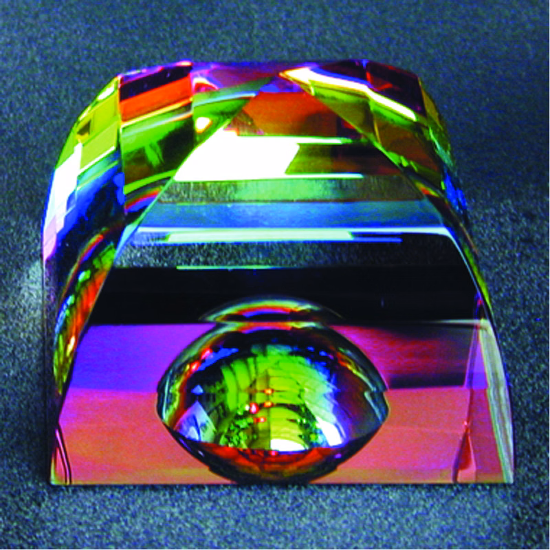 Crystal Rainbow Mystic Pyramid w/ Dome - Small