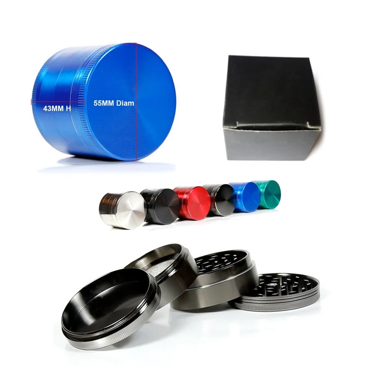 SM00143 - 2.2" Metal Spice/ Herb Grinder - 4 Layers 1