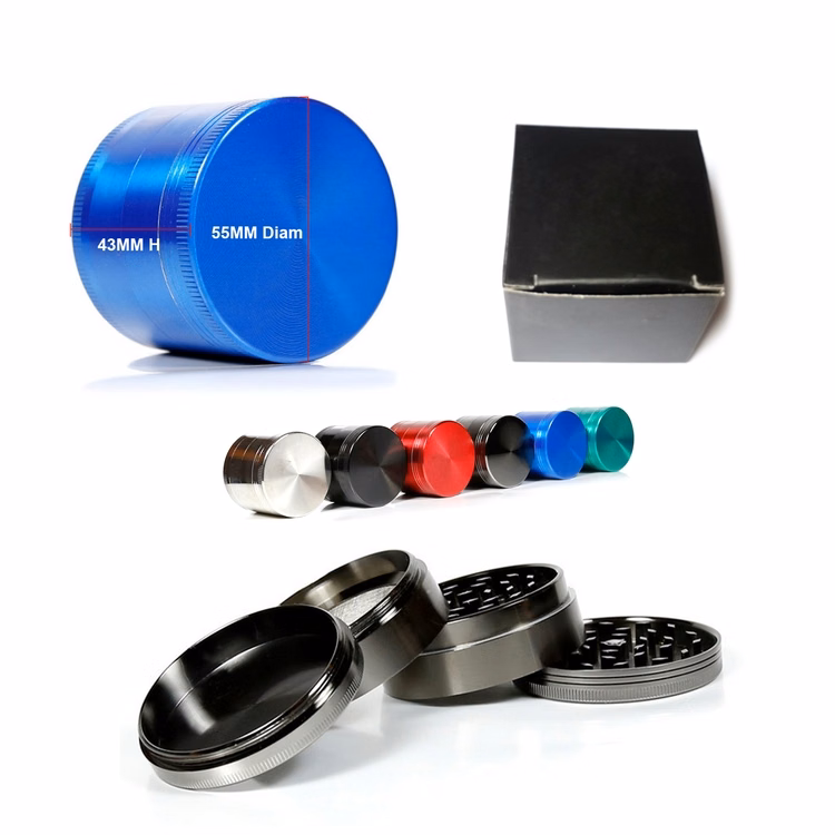 SM00143 - 2.2" Metal Spice/ Herb Grinder - 4 Layers