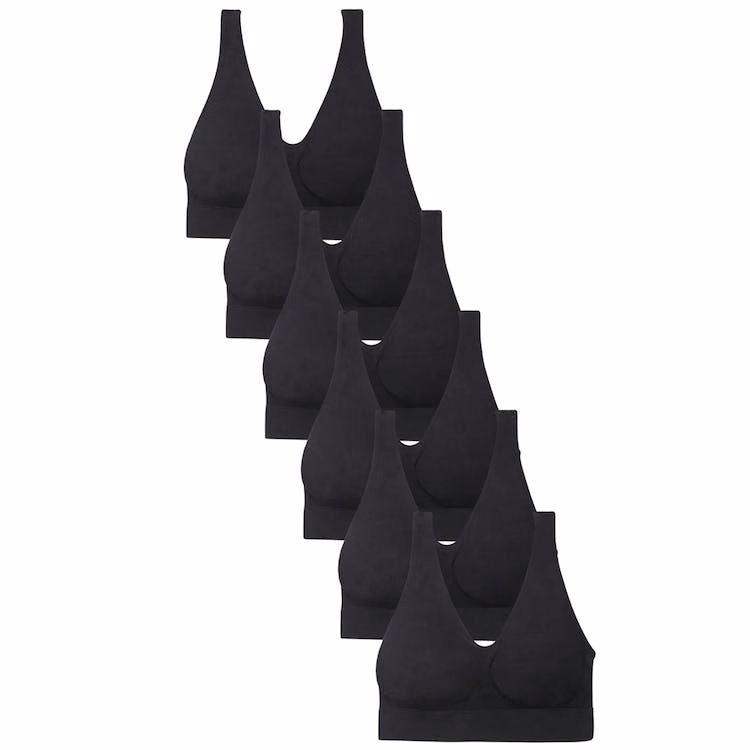 Women's Seamless Sports Bras - One Size Fits Most Black