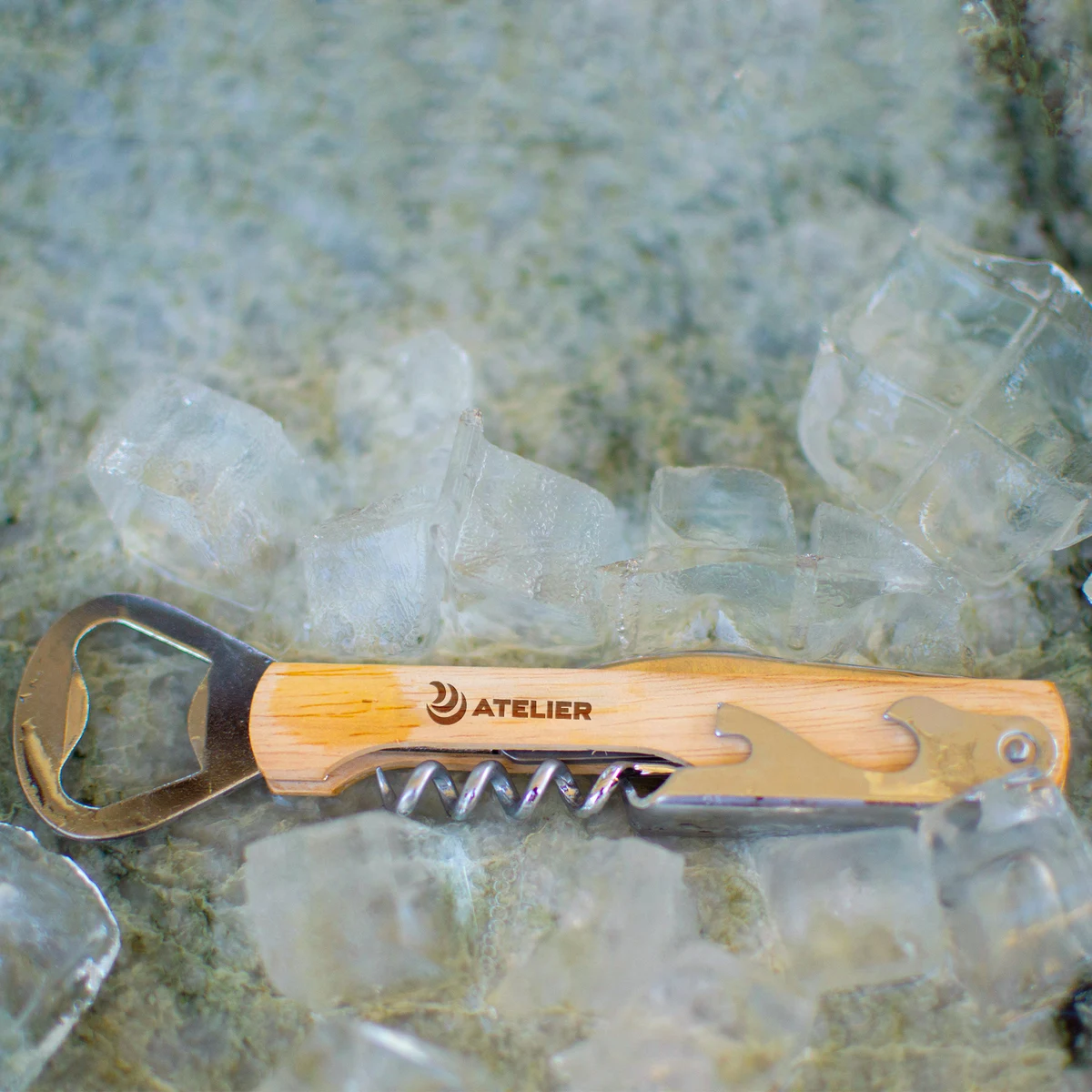 Wood Bottle Opener - Bottle Opener/Corkscrew Combo 1