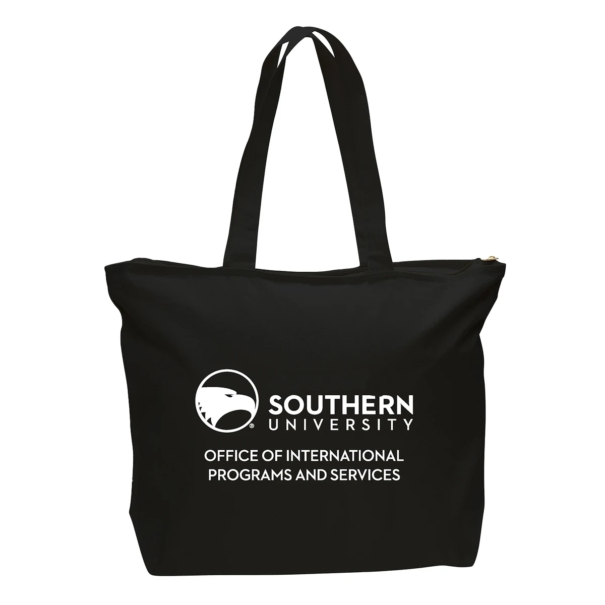 Cotton Canvas Zipper Tote Bag, custom tote bag with logo imprint 1