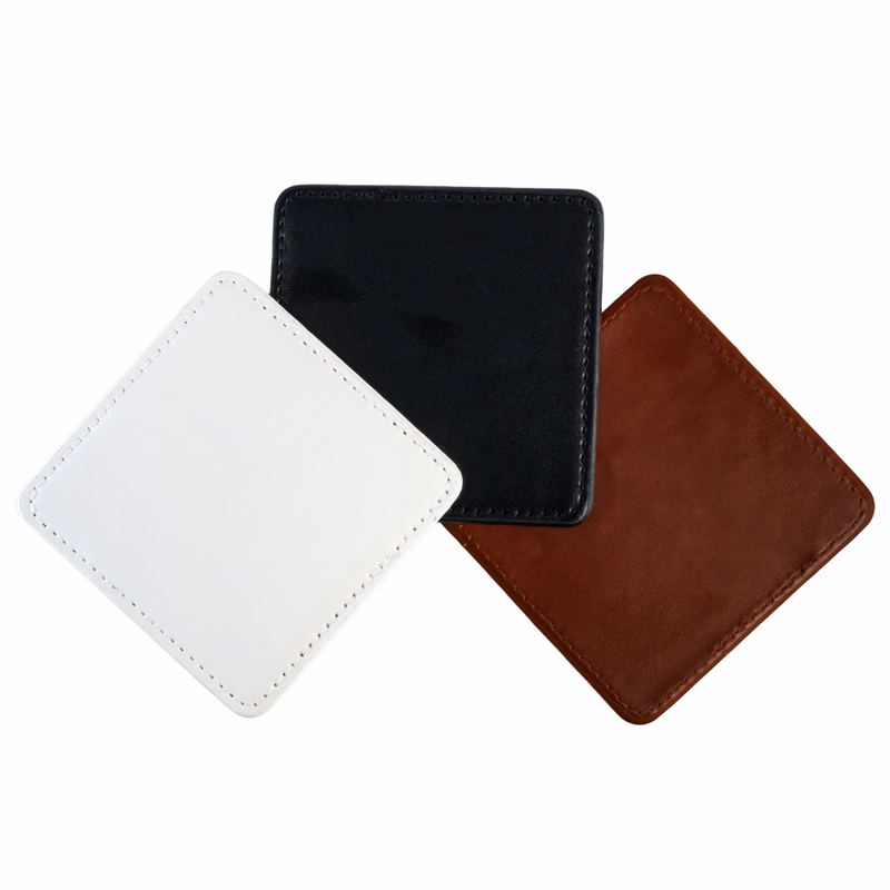 Faux Leather Coaster Square