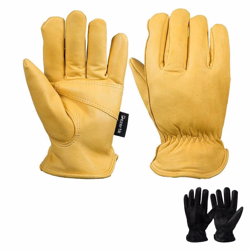 Retro Sheepskin Insulated Cotton Men's Cold-Proof Gloves