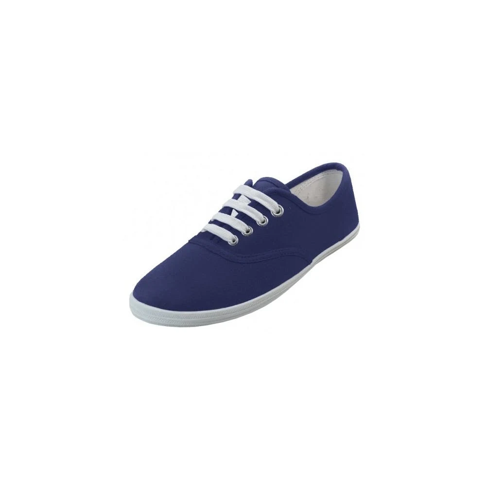 Women's Lace-Up Canvas Shoes - Navy Sizes 6-11 1