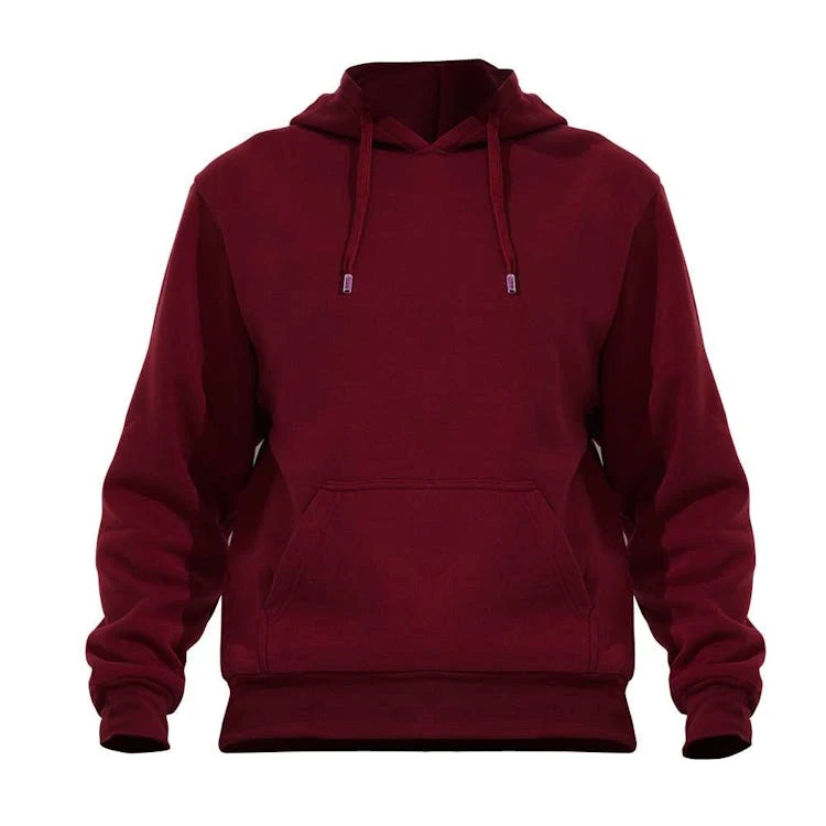 Fleece Pullover Hoodies - Size 2XL Burgundy, custom hoodie or sweatshirt with logo imprint 1