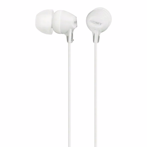 Sony MDR-EX15AP Wired In-Ear Headphones with Microphone - White
