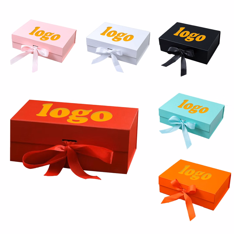 Ribbons-Style Folding Gift Box
