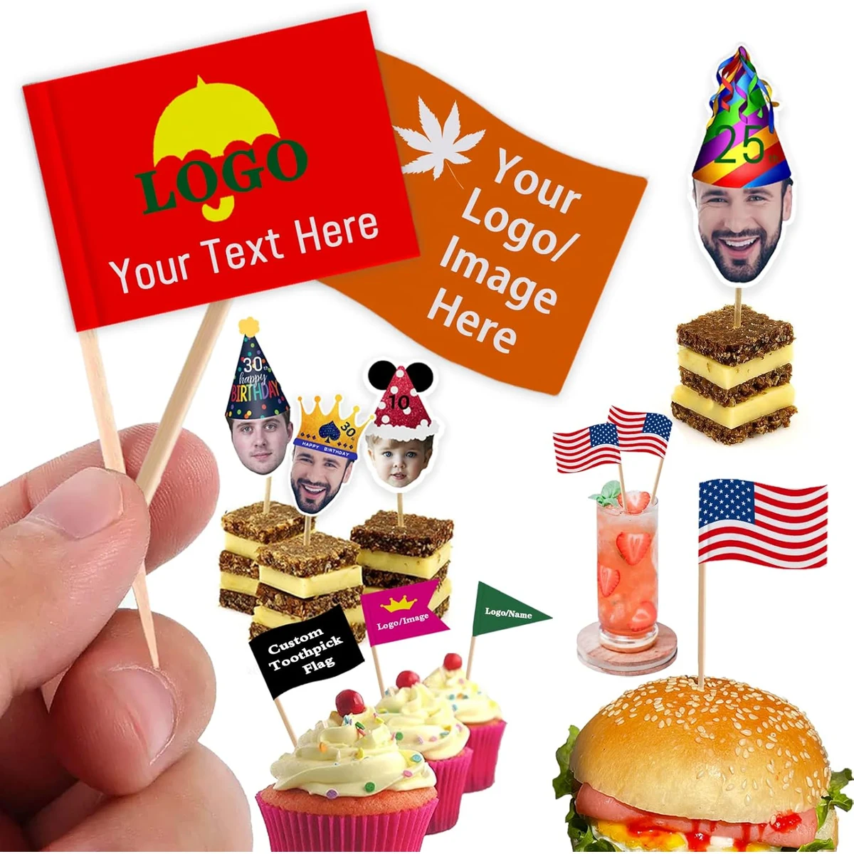 Custom Toothpick Flags with Party Decoration Food Labeling 1