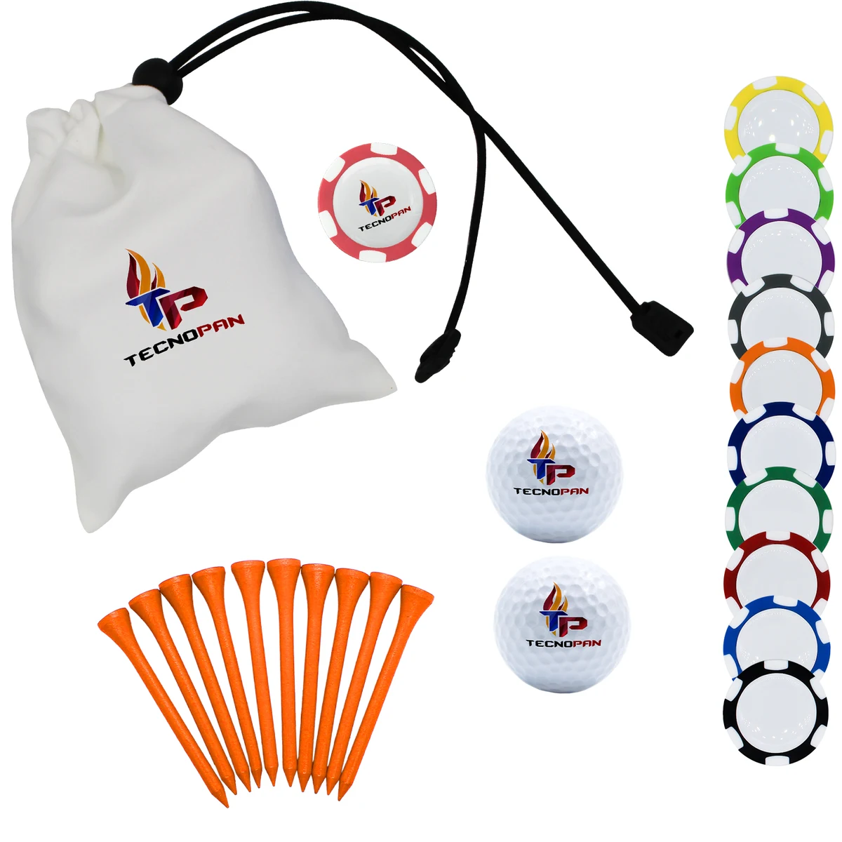Domed Poker Chip Pouch Pack Golf Essentials Gift Set 1