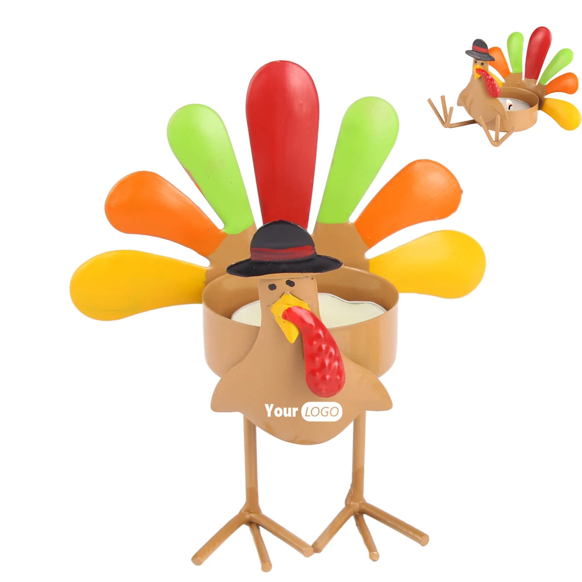 Thanksgiving Turkey Tealight Candle Holder 1