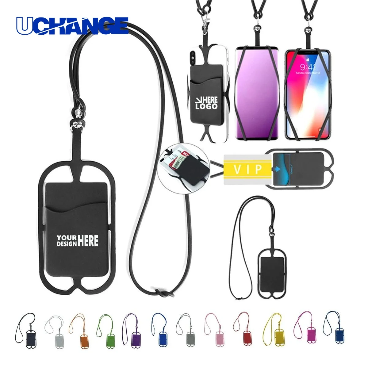 Silicone Strappy Mobile Device Pocket Holder 1