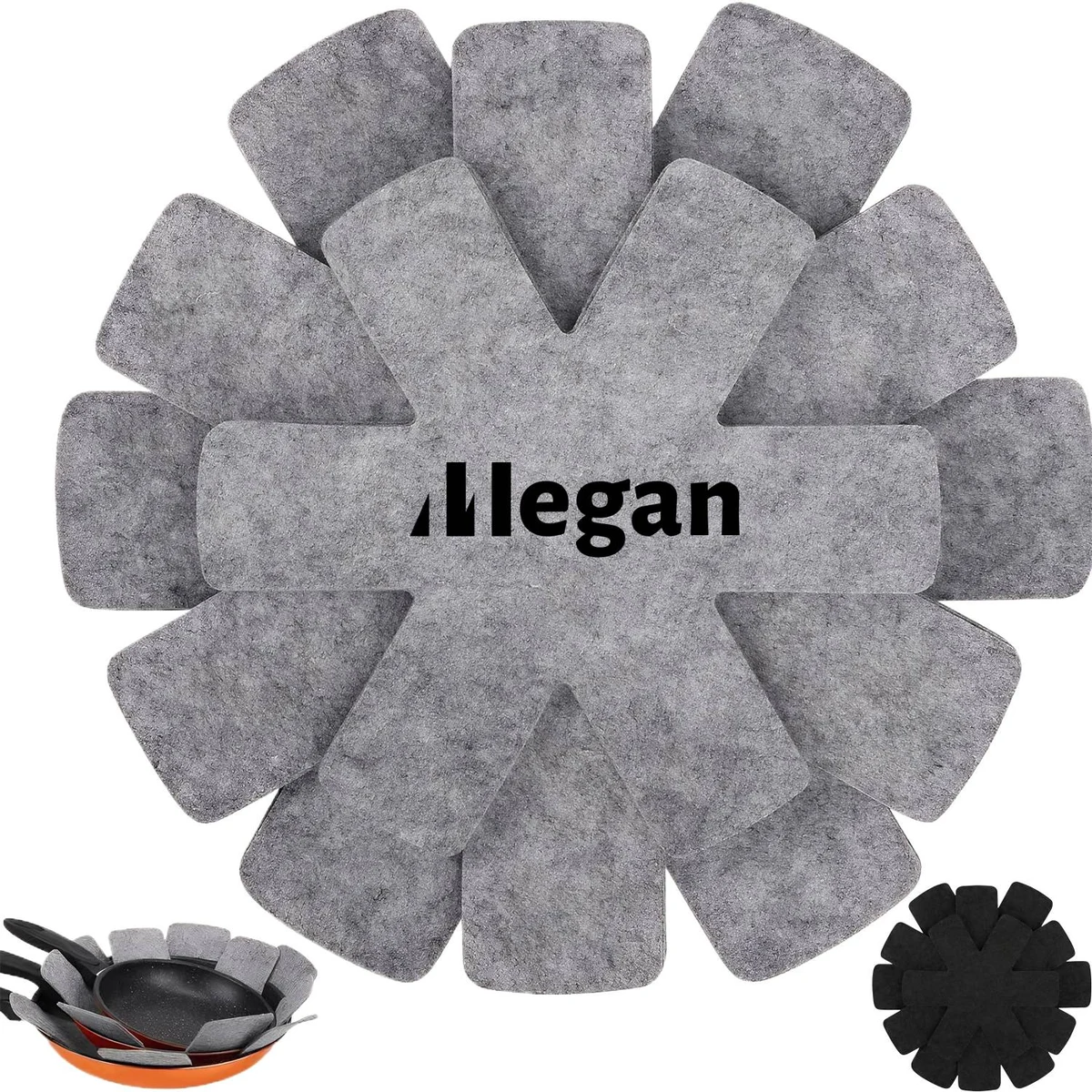 3PCS Hexagon Felt Pot Mat Set 1
