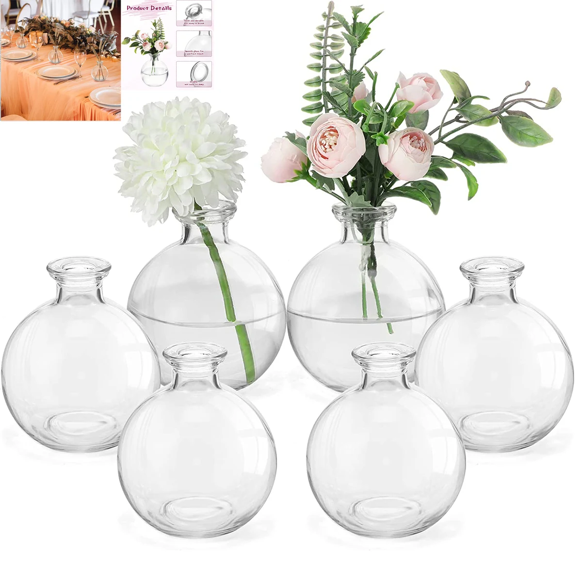 9 oz Round Glass Vase 1