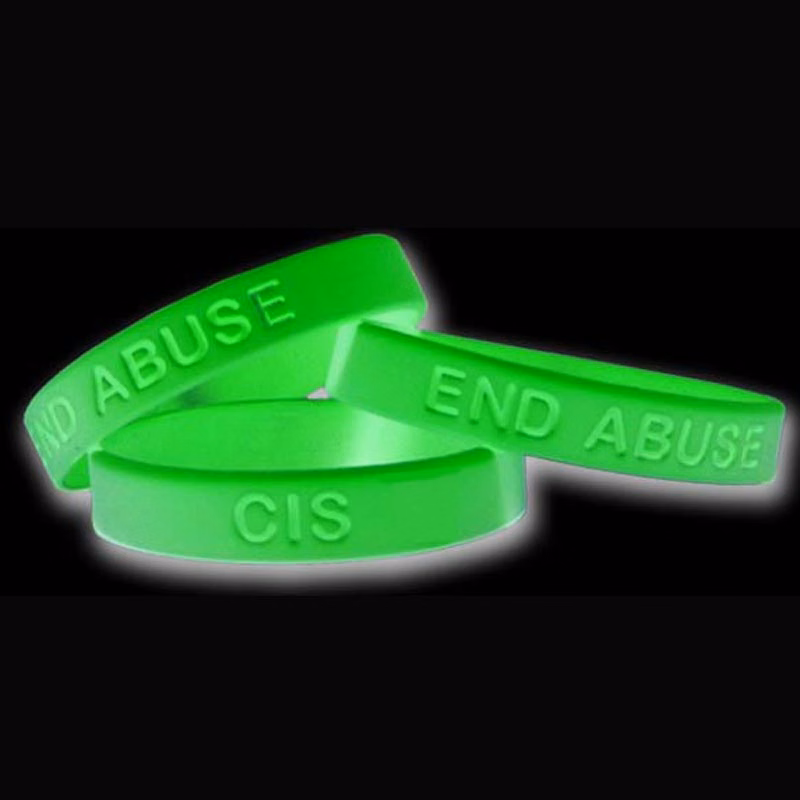 1/2" Debossed And Glow In The Dark Silicone Bracelets