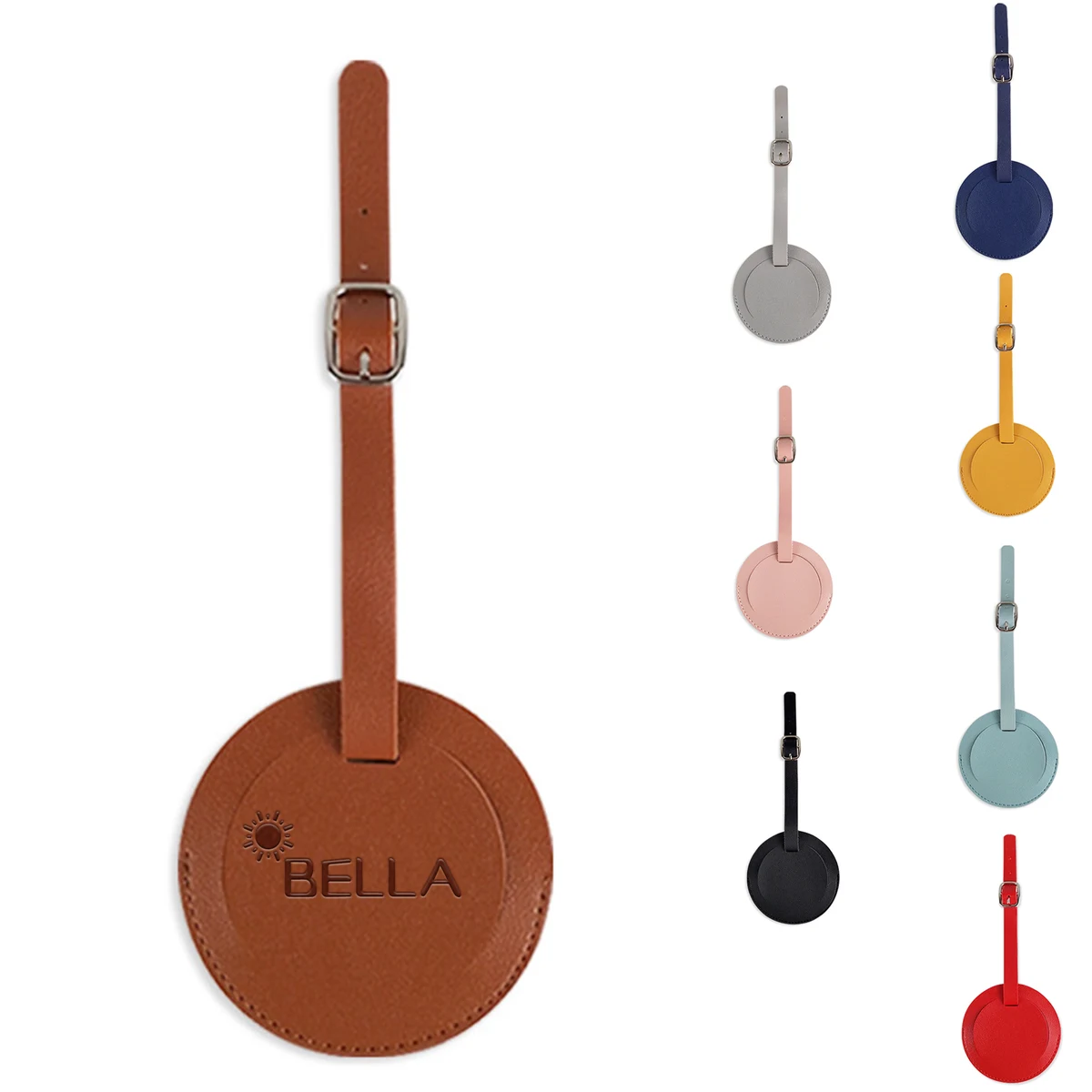 PU Leather Baggage Suitcases Tag Name ID 1