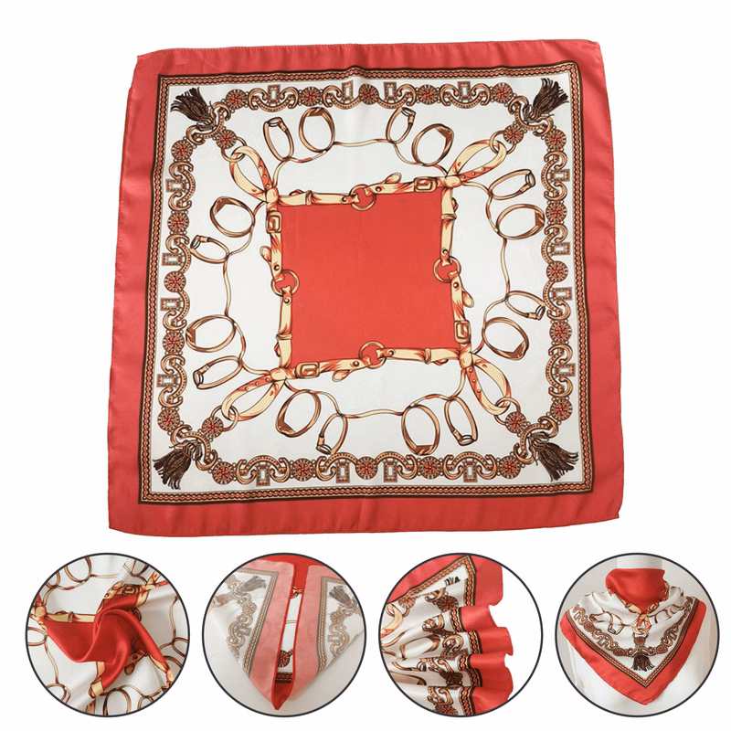 Small Batch Custom Logo Imitation Silk Bandana