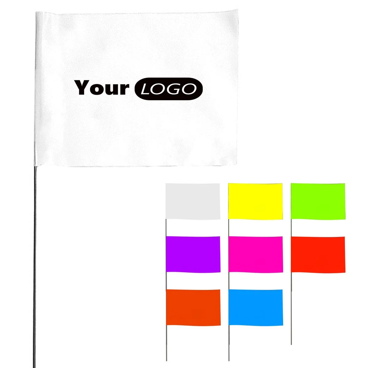 PVC Marking Flag With Steel Wire Stem 1