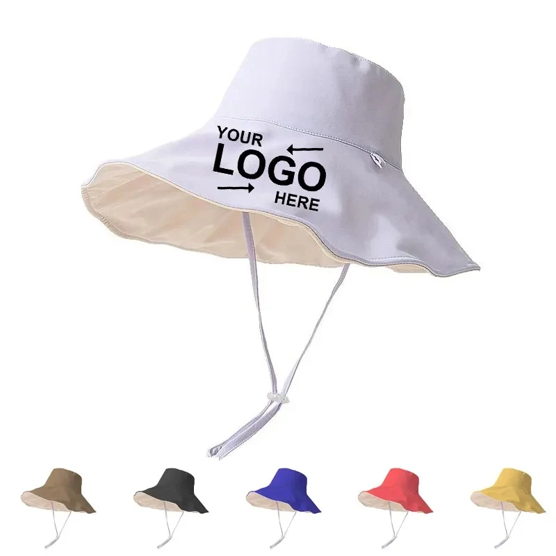 Double-Sided Wide-Brimmed Bucket Hat 1