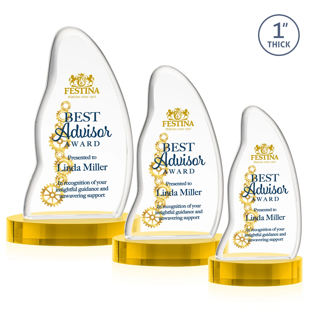 Beauford VividPrint™ Award on Base - Gold 1