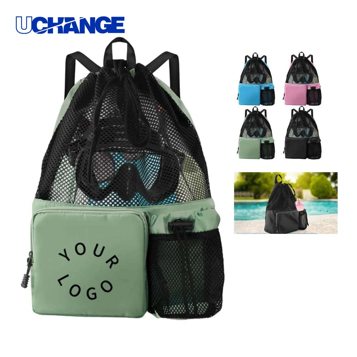 Breathable Strap Drawstring Backpack for Travel Use 1