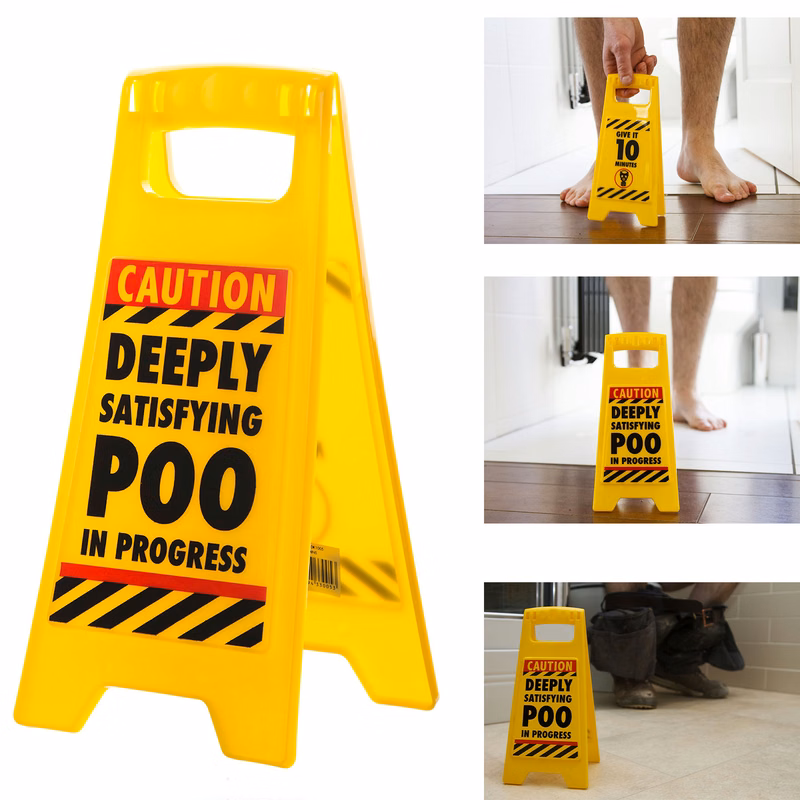 Novelty Toilet Humor Warning Sign