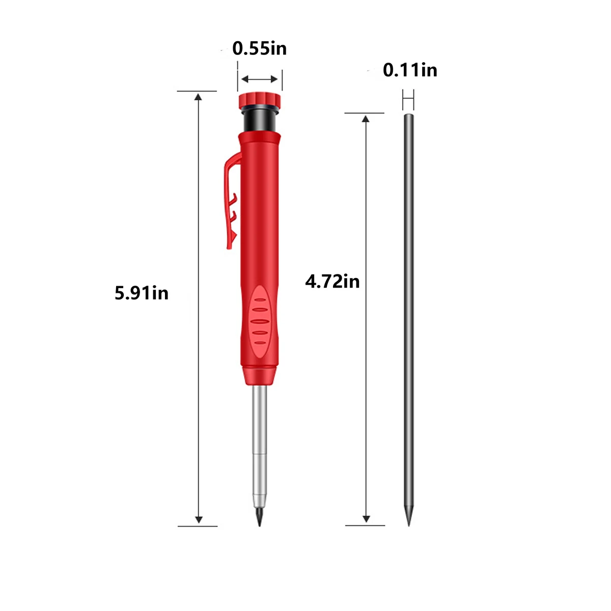 Solid Carpenter Pencil with Built-in Sharpener 1