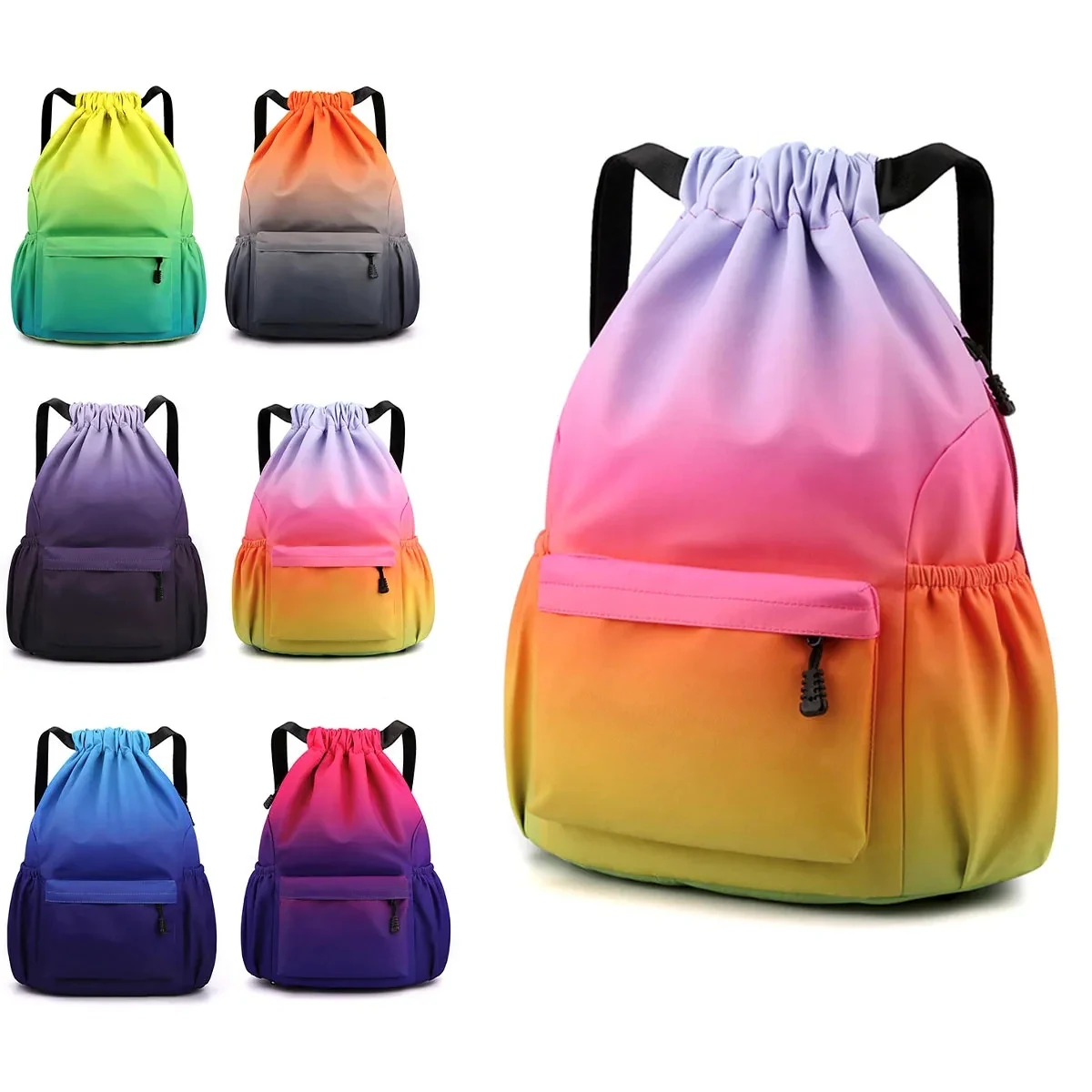 Drawstring Backpack Sports Gym Bag 1