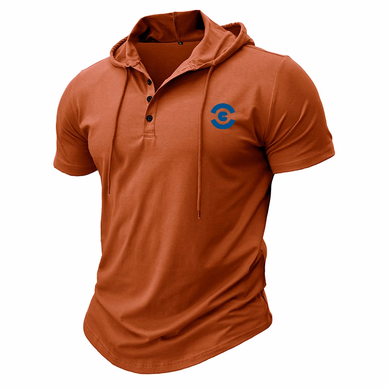 Custom Hooded Short-sleeved T-shirt L