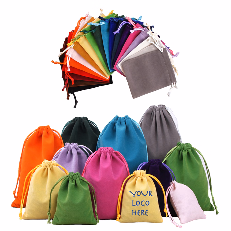 Multi-Color Gift Bags with Drawstring